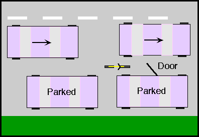 Car-door hazards for bicyclists